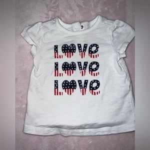 Gymboree 12-18 months. red white and blue shirt. Gently used condition.